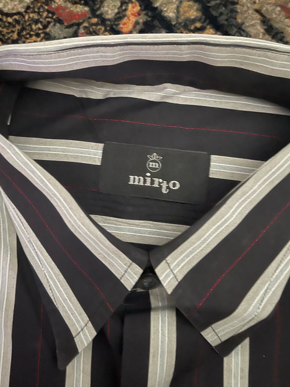 Black Stripe Men's Dress Shirt